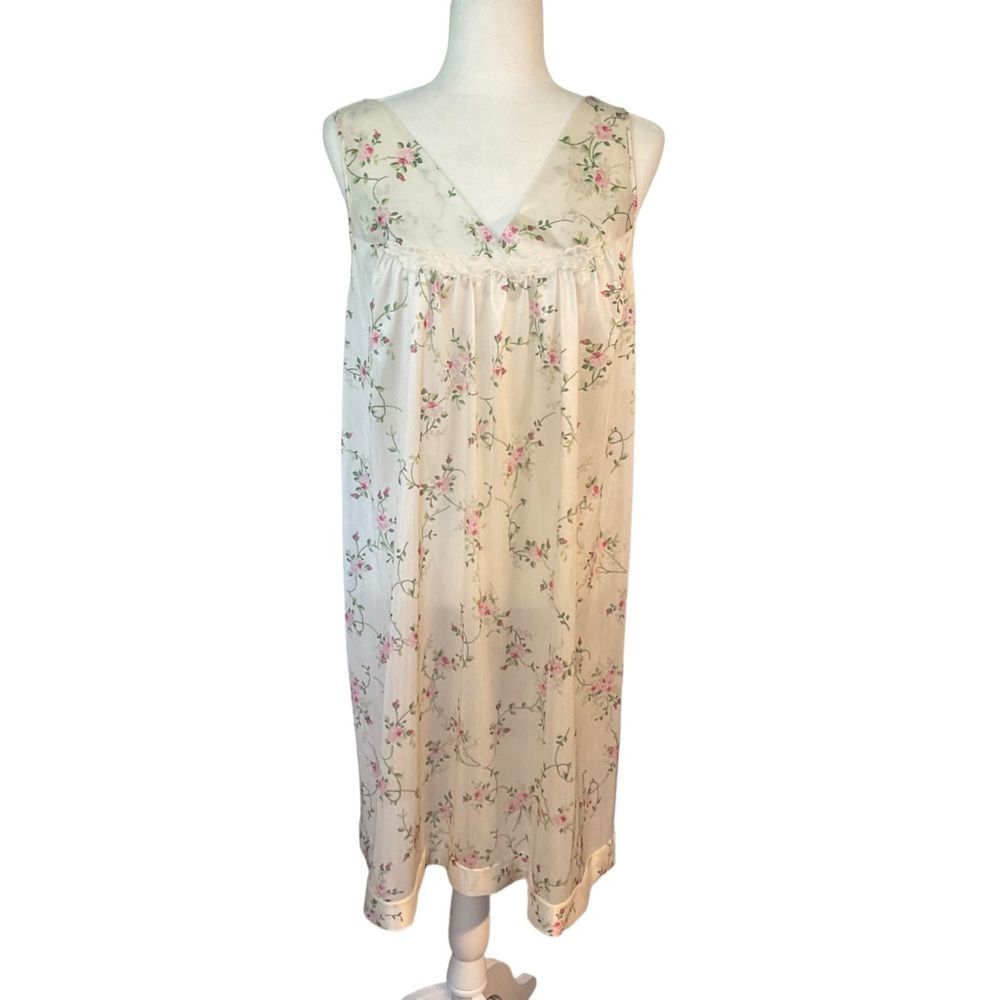 Vintage Vanity Fair Floral Nightgown Size M